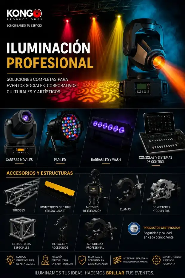 Flyer Equipos de iluminación